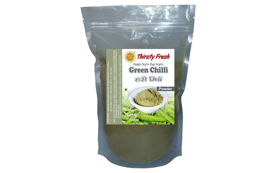 Thirsty Fresh Green Chilli Powder    Pack  450 grams
